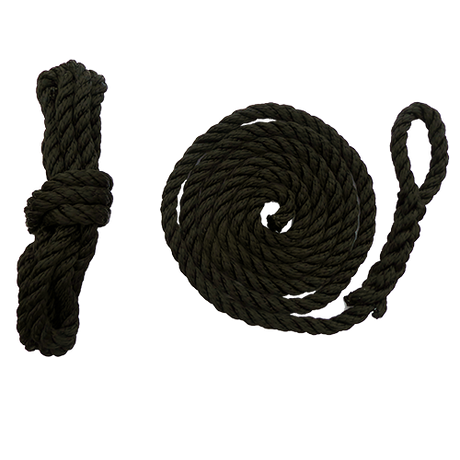 1.5m 8mm Black Fender Ropes - Pair