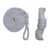 1.5m 8mm White Fender Ropes - Pair