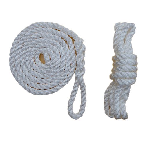 1.5m 8mm White Fender Ropes - Pair