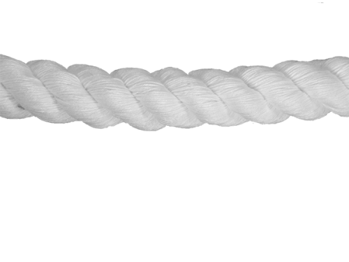 24mm White PolyCotton Barrier Rope sold by the metre