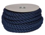 24mm Navy Blue PolyCotton Barrier Rope - 24m reel
