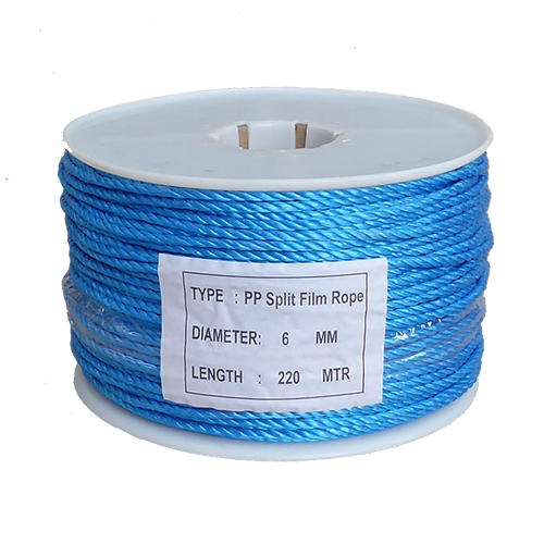6mm Blue Poly Rope - 220m reels at Low Prices