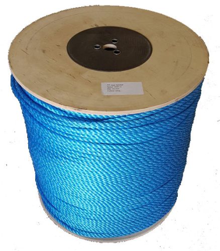 Polypropylene Rope - 12mm Blue Polypropylene Rope - 1000m Reel by Ropes Direct