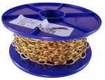 1.8mm Polished Brass Oval Chain - 10m reel