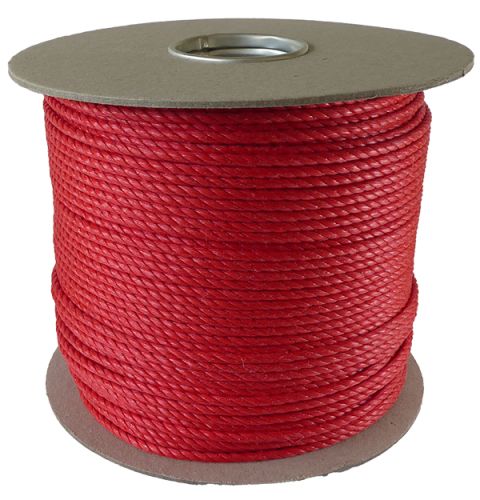 8mm Red Polypropylene Rope supplied on a 100m Reel