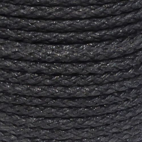 12mm Black Octoplait Polypropylene Rope sold by the metre