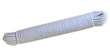 4mm Optic White Cotton Rope - 25m Hank by Ropes Direct