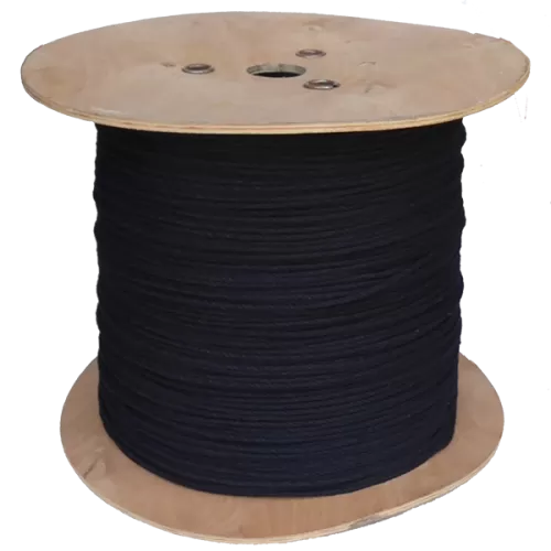 4mm Black Dyed Cotton Rope - 1100m reel