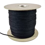 3mm Black Braided Cotton Cord sold by the metre