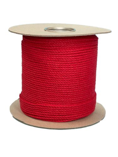 4mm Red Cotton Rope - 100m reel