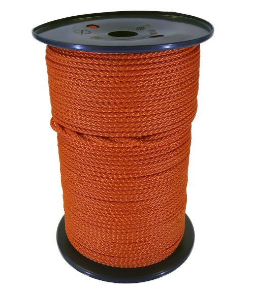 6mm Orange Polypropylene Braided Poly Rope Cord Metres Strong String 