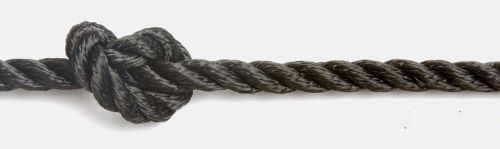 14mm Black Polyester Rope sold by the metre