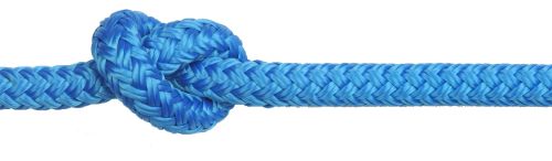 8mm Solid Blue Braid on Braid Polyester Rope sold by the metre