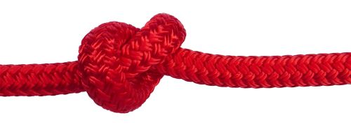 8mm Solid Red Braid on Braid Polyester Rope by the metre