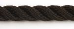 6mm Black Yacht Rope sold by the metre