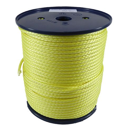 5mm Yellow HMPE 12-strand by the metre