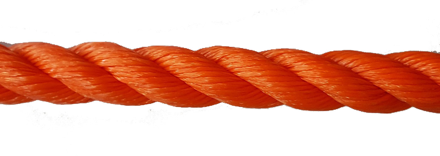 16mm Orange Polyethylene Rope per metre